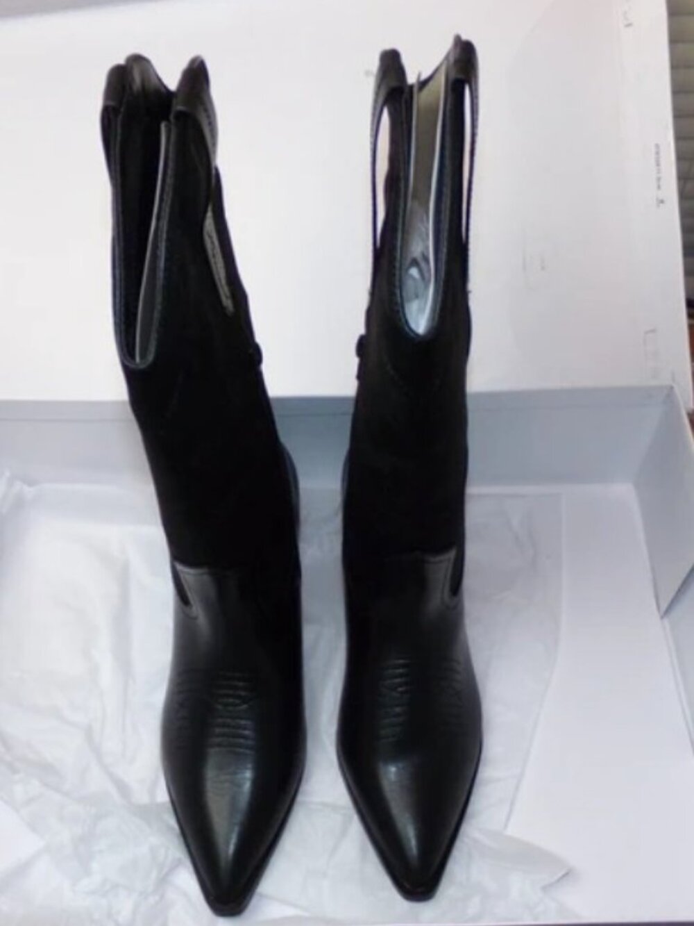 New The Drop 8.5 Black "Cowboy" Fabric tops 8.5·New with tags - Picture 7 of 7